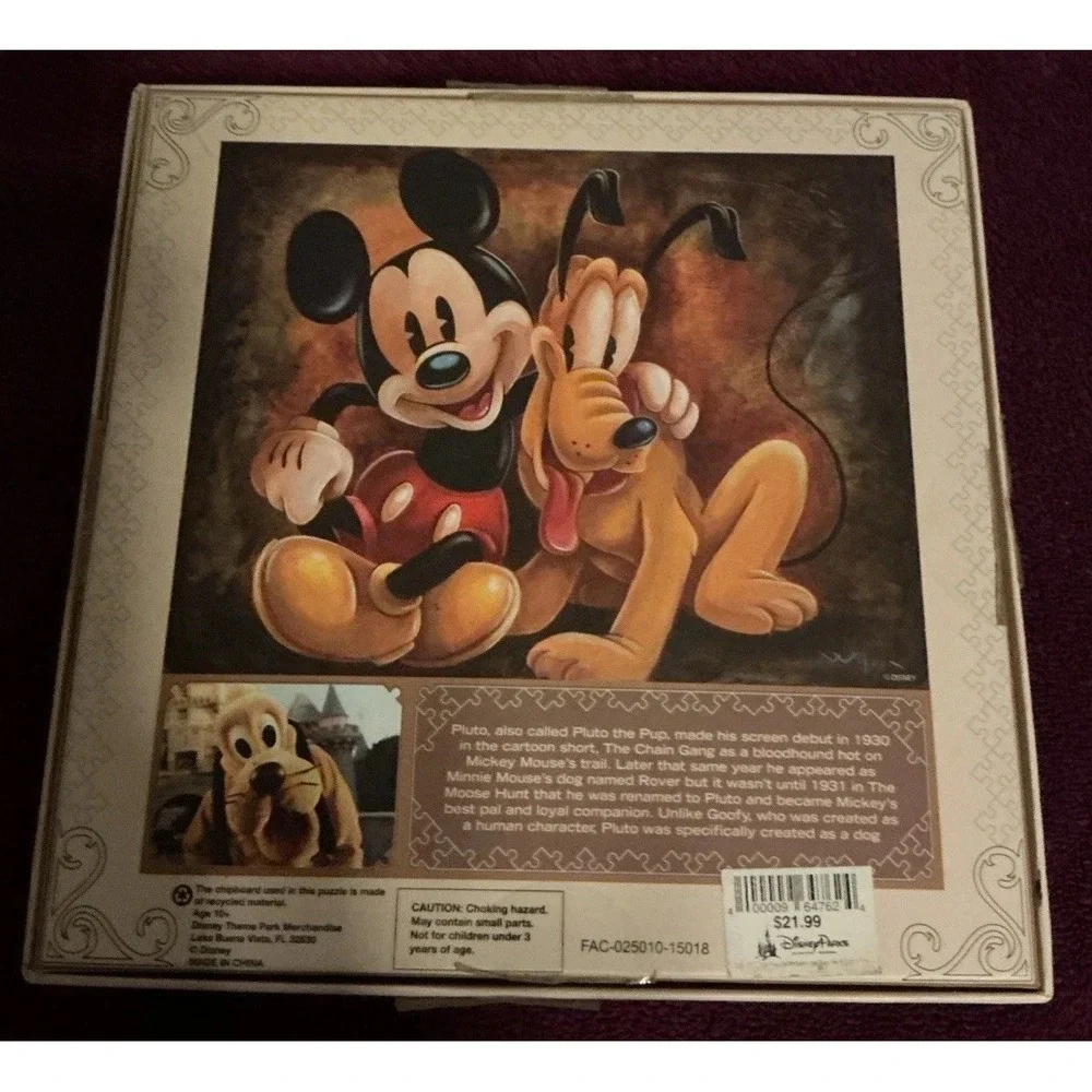 Disney‎ Parks Signature Puzzle Mickey & Pluto 85th Anniversary 1000 Pieces